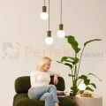 Plafon lampa sufitowa Halo szklana kula design G9 IP44 zielony oliwkowy perfektmarket (13).webp