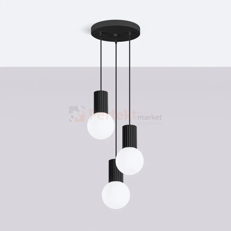 Lampa wisząca Halo 3P szklane kule design 3xG9 IP20 czarna perfektmarket (6).webp