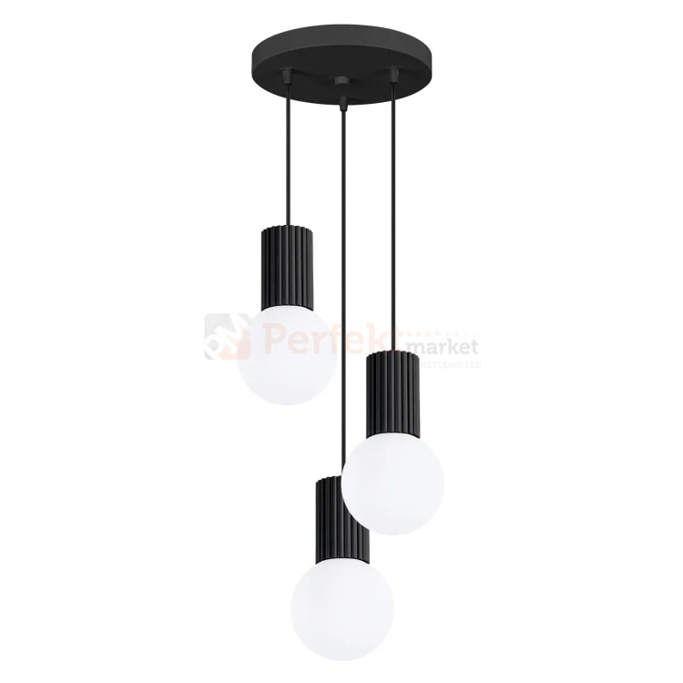 Lampa wisząca Halo 3P szklane kule design 3xG9 IP20 czarna perfektmarket (7).webp