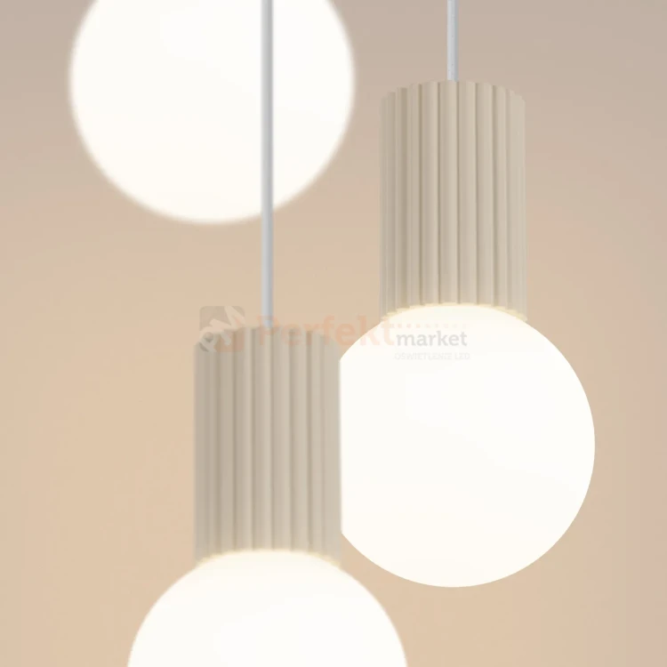 Lampa wisząca Halo 3P szklane kule design 3xG9 IP20 beżowa perfektmarket.webp