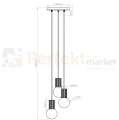 Lampa wisząca Halo 3P szklane kule design 3xG9 IP20 taupe perfektmarket (10).webp