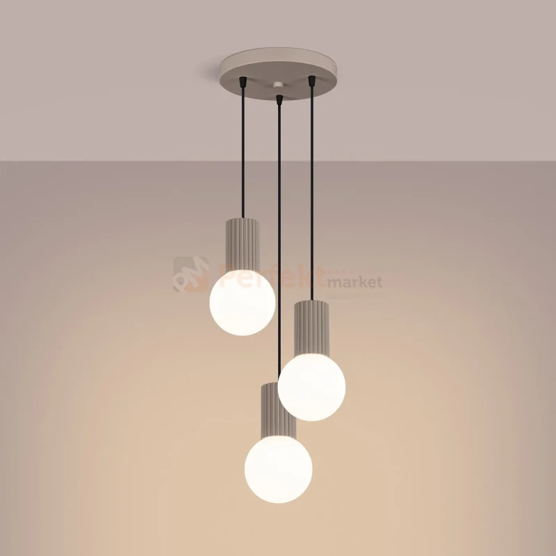 Lampa wisząca Halo 3P szklane kule design 3xG9 IP20 taupe perfektmarket (9).webp