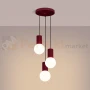 Lampa wisząca Halo 3P szklane kule design 3xG9 IP20 burgund perfektmarket (4).webp