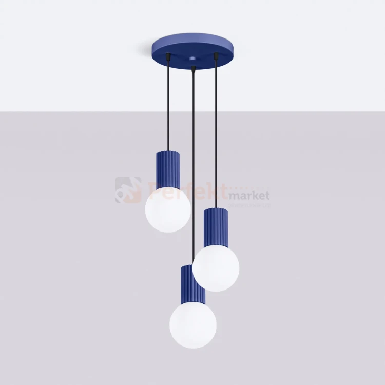 Lampa wisząca Halo 3P szklane kule design 3xG9 IP20 ultramaryna perfektmarket (2).webp