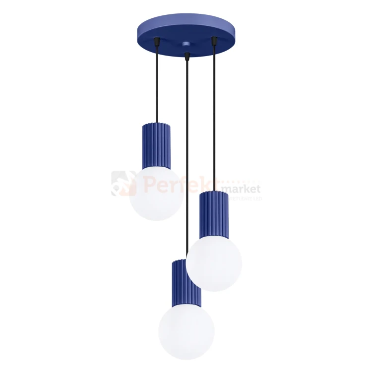 Lampa wisząca Halo 3P szklane kule design 3xG9 IP20 ultramaryna perfektmarket (3).webp