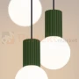 Lampa wisząca Halo 3P szklane kule design 3xG9 IP20 zielona oliwka perfektmarket (5).webp
