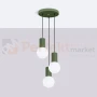 Lampa wisząca Halo 3P szklane kule design 3xG9 IP20 zielona oliwka perfektmarket (3).webp