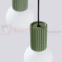 Lampa wisząca Halo 3P szklane kule design 3xG9 IP20 zielona oliwka perfektmarket (1).webp