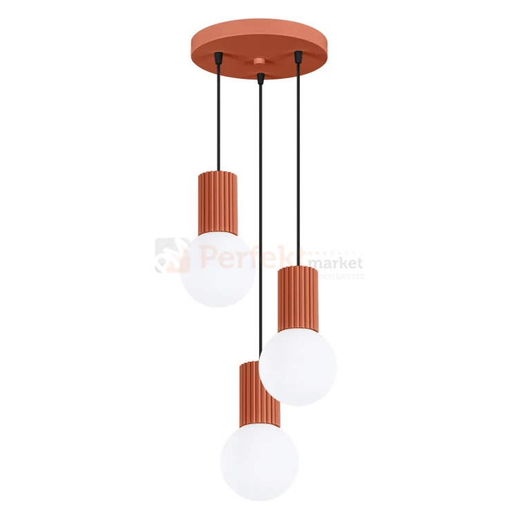 Lampa wisząca Halo 3P szklane kule design 3xG9 IP20 ochra czerwona perfektmarket (8).webp
