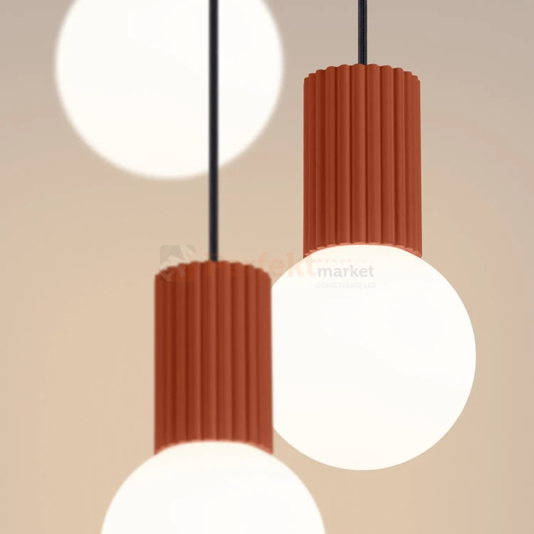 Lampa wisząca Halo 3P szklane kule design 3xG9 IP20 ochra czerwona perfektmarket (6).webp