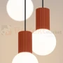 Lampa wisząca Halo 3P szklane kule design 3xG9 IP20 ochra czerwona perfektmarket (6).webp