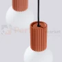 Lampa wisząca Halo 3P szklane kule design 3xG9 IP20 ochra czerwona perfektmarket (3).webp