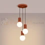 Lampa wisząca Halo 3P szklane kule design 3xG9 IP20 ochra czerwona perfektmarket (4).webp