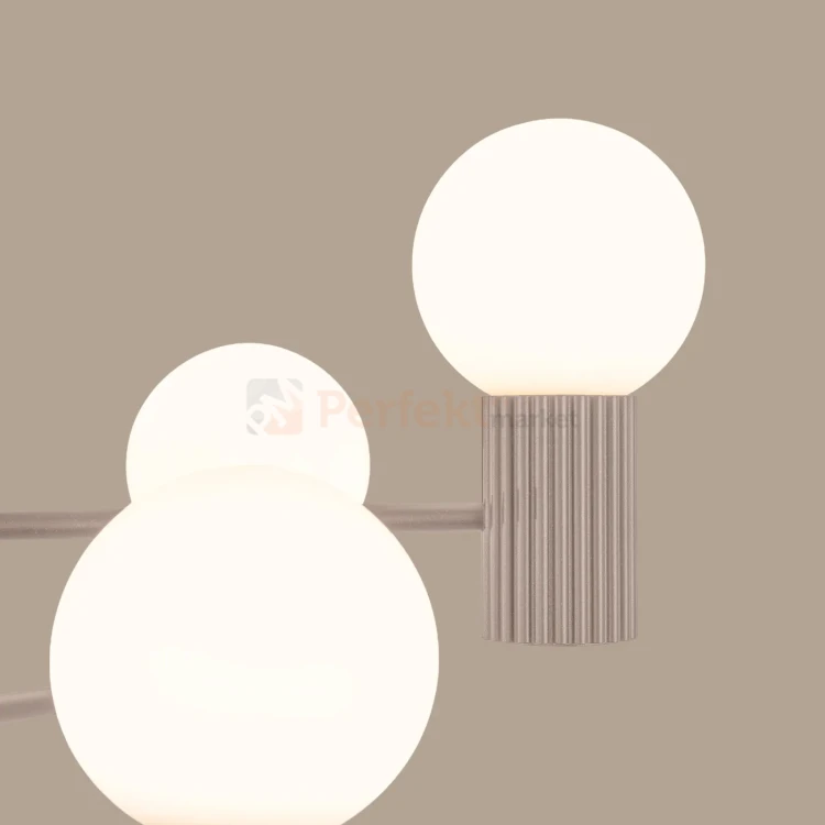Lampa wisząca żyrandol Halo 6 szklane kule design 6xG9 IP20 taupe perfektmarket (8).webp