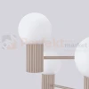 Lampa wisząca żyrandol Halo 6 szklane kule design 6xG9 IP20 taupe perfektmarket (1).webp