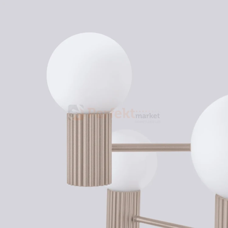 Lampa wisząca żyrandol Halo 6 szklane kule design 6xG9 IP20 taupe perfektmarket (1).webp