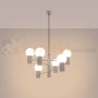 Lampa wisząca żyrandol Halo 6 szklane kule design 6xG9 IP20 taupe perfektmarket.webp