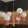 Lampa wisząca żyrandol Halo 6 szklane kule design 6xG9 IP20 brzoskwiniowy perfektmarket (11).webp