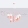 Lampa wisząca żyrandol Halo 6 szklane kule design 6xG9 IP20 brzoskwiniowy perfektmarket (5).webp
