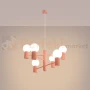 Lampa wisząca żyrandol Halo 6 szklane kule design 6xG9 IP20 brzoskwiniowy perfektmarket (1).webp
