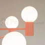 Lampa wisząca żyrandol Halo 6 szklane kule design 6xG9 IP20 brzoskwiniowy perfektmarket (2).webp