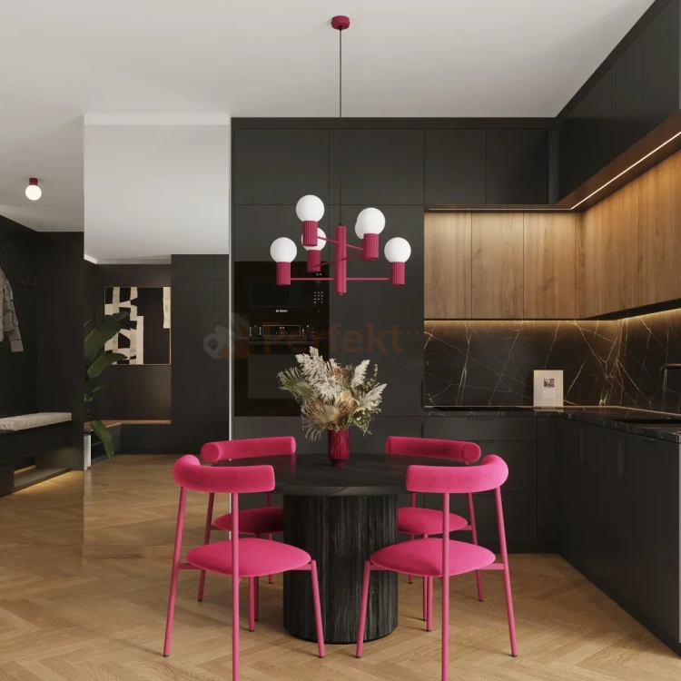 Lampa wisząca żyrandol Halo 6 szklane kule design 6xG9 IP20 burgund perfektmarket (13).webp