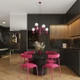 Lampa wisząca żyrandol Halo 6 szklane kule design 6xG9 IP20 burgund perfektmarket (13).webp