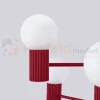 Lampa wisząca żyrandol Halo 6 szklane kule design 6xG9 IP20 burgund perfektmarket (2).webp
