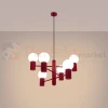 Lampa wisząca żyrandol Halo 6 szklane kule design 6xG9 IP20 burgund perfektmarket (1).webp