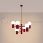 Lampa wisząca żyrandol Halo 6 szklane kule design 6xG9 IP20 burgund perfektmarket (1).webp