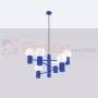 Lampa wisząca żyrandol Halo 6 szklane kule design 6xG9 IP20 ultramaryna perfektmarket (6).webp