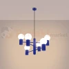 Lampa wisząca żyrandol Halo 6 szklane kule design 6xG9 IP20 ultramaryna perfektmarket (5).webp