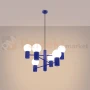 Lampa wisząca żyrandol Halo 6 szklane kule design 6xG9 IP20 ultramaryna perfektmarket (5).webp