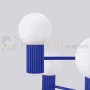 Lampa wisząca żyrandol Halo 6 szklane kule design 6xG9 IP20 ultramaryna perfektmarket (1).webp