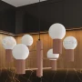 Lampa wisząca żyrandol Halo 6 szklane kule design 6xG9 IP20 mocca perfektmarket (11).webp