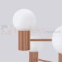 Lampa wisząca żyrandol Halo 6 szklane kule design 6xG9 IP20 mocca perfektmarket (5).webp