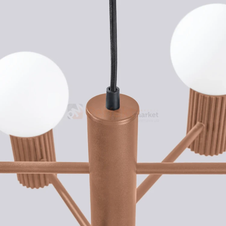Lampa wisząca żyrandol Halo 6 szklane kule design 6xG9 IP20 mocca perfektmarket (4).webp