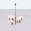 Lampa wisząca żyrandol Halo 6 szklane kule design 6xG9 IP20 mocca perfektmarket (2).webp