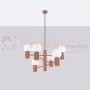 Lampa wisząca żyrandol Halo 6 szklane kule design 6xG9 IP20 mocca perfektmarket (2).webp