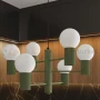 Lampa wisząca żyrandol Halo 6 szklane kule design 6xG9 IP20 zielony oliwkowy perfektmarket (11).webp