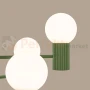 Lampa wisząca żyrandol Halo 6 szklane kule design 6xG9 IP20 zielony oliwkowy perfektmarket (5).webp