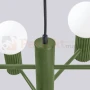 Lampa wisząca żyrandol Halo 6 szklane kule design 6xG9 IP20 zielony oliwkowy perfektmarket (3).webp