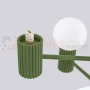 Lampa wisząca żyrandol Halo 6 szklane kule design 6xG9 IP20 zielony oliwkowy perfektmarket (1).webp