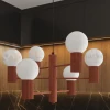 Lampa wisząca żyrandol Halo 6 szklane kule design 6xG9 IP20 ochra czerwona perfektmarket (11).webp