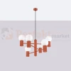 Lampa wisząca żyrandol Halo 6 szklane kule design 6xG9 IP20 ochra czerwona perfektmarket (8).webp