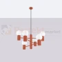 Lampa wisząca żyrandol Halo 6 szklane kule design 6xG9 IP20 ochra czerwona perfektmarket (8).webp
