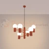 Lampa wisząca żyrandol Halo 6 szklane kule design 6xG9 IP20 ochra czerwona perfektmarket (5).webp