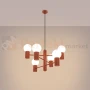 Lampa wisząca żyrandol Halo 6 szklane kule design 6xG9 IP20 ochra czerwona perfektmarket (5).webp