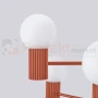 Lampa wisząca żyrandol Halo 6 szklane kule design 6xG9 IP20 ochra czerwona perfektmarket.webp
