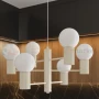 Lampa wisząca żyrandol Halo 6 szklane kule design 6xG9 IP20 beżowy perfektmarket (10).webp